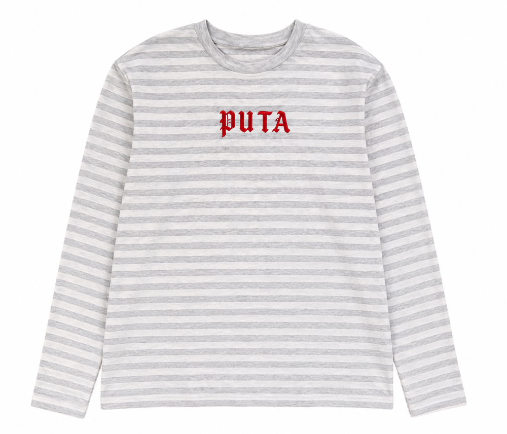 Gray & White PUTA longsleeve shirt