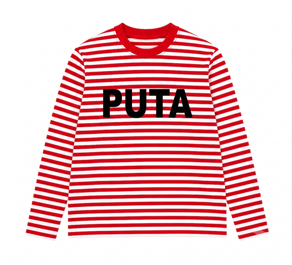 Red & White PUTA longsleeve shirt